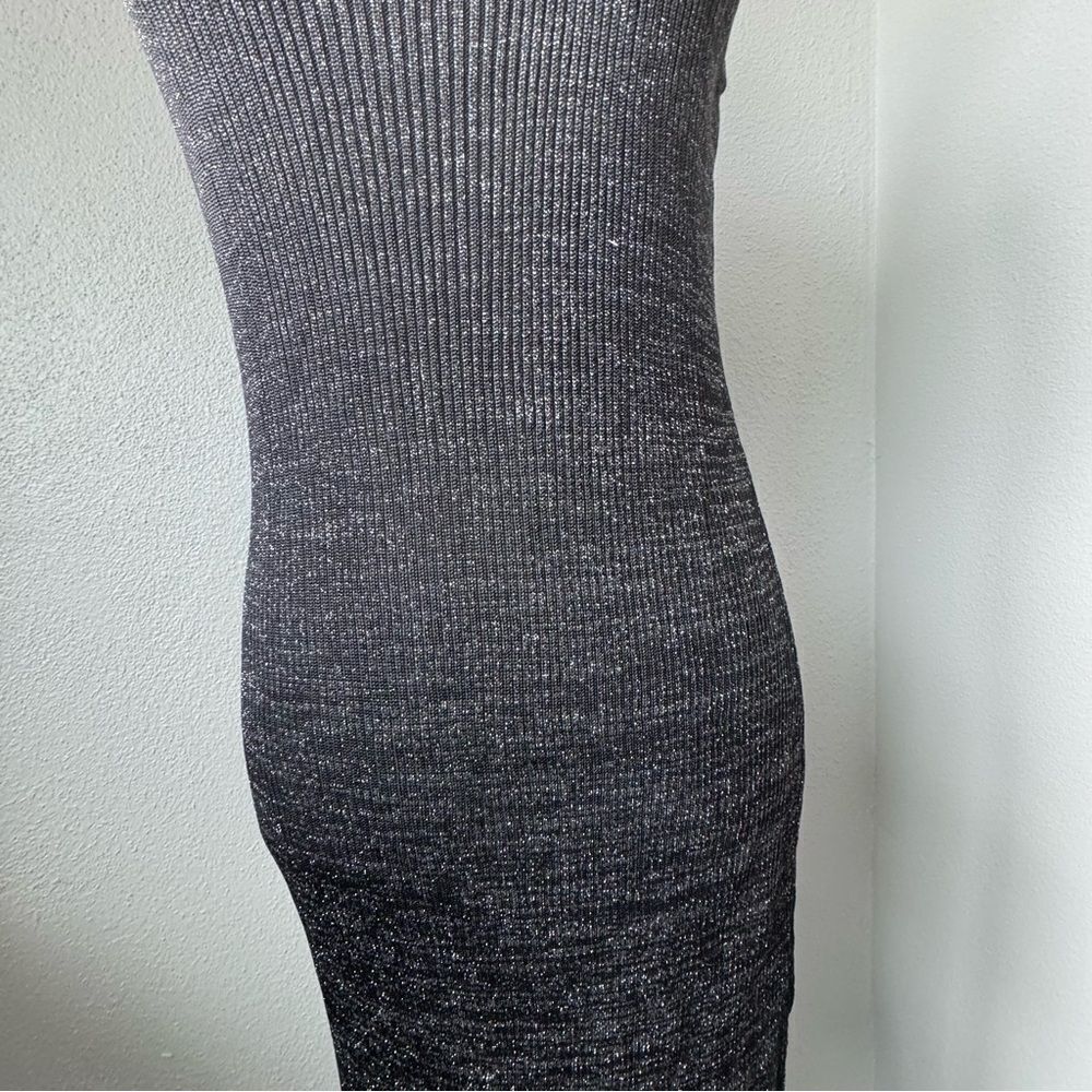 Michael Mims Kathy Cole Black Metallic Dress Body Con Vintage SZ L - Picture 13 of 15